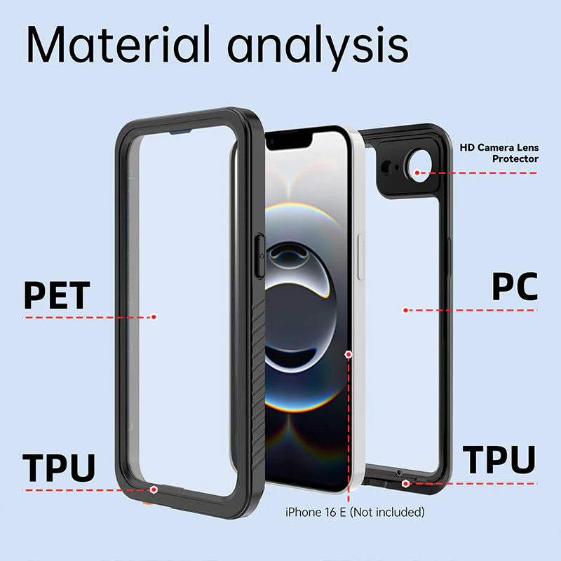 [FM Series] Apple iPhone 16e & 17e - Redpepper Full Covered Waterproof Heavy Duty Tough Armor Case - Image 3