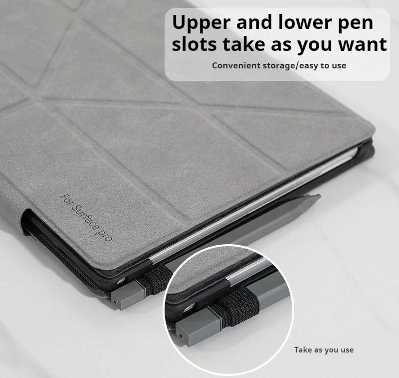 [Foldable] Microsoft Surface Pro 4/5/6/7 - Business Full Coverage Magnetic Flip Leather Case - Image 9