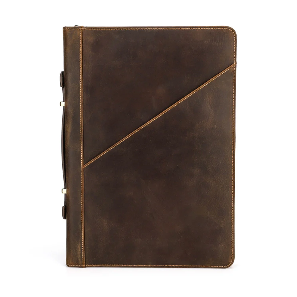 For Apple MacBook 15.4" - Genuine Leather Laptop Carrying Protective Case - Image 3