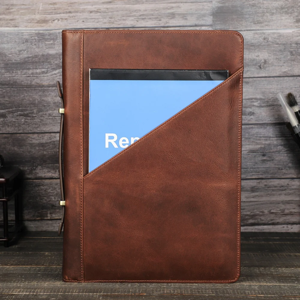 For Apple MacBook 15.4" - Genuine Leather Laptop Carrying Protective Case - Image 5