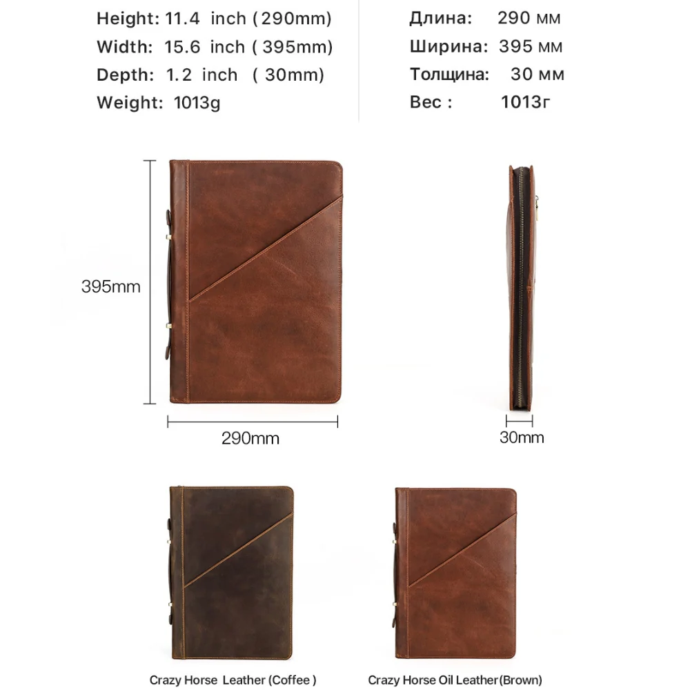 For Apple MacBook 15.4" - Genuine Leather Laptop Carrying Protective Case - Image 8