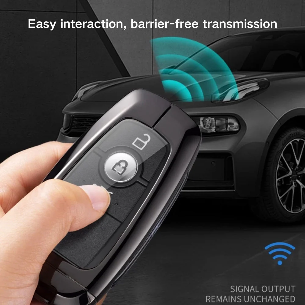 Ford Alloy + Leather Protection Car Key Fob Case Cover For Ranger, Wildtrak, Everest, Explorer, Ecosport, Edge, Escape, Focus, Fiesta, Mustang - Image 7
