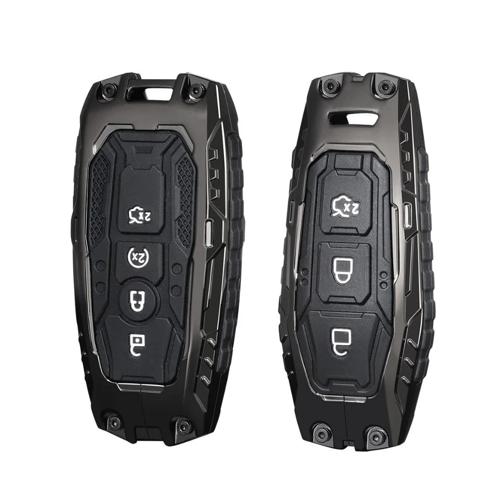 Ford Heavy-Duty Mecha Car Key Fob Case Cover For Mondeo, Focus, Mustang, Fusion, Raptor F-150, F-250, F-350, F-450, F-550, Edge, Explorer, Maverick
