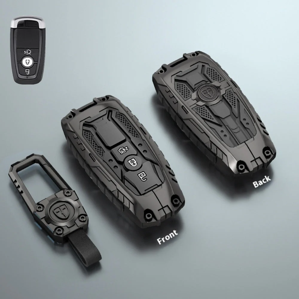 Ford Heavy-Duty Mecha Car Key Fob Case Cover For Mondeo, Focus, Mustang, Fusion, Raptor F-150, F-250, F-350, F-450, F-550, Edge, Explorer, Maverick - Image 3