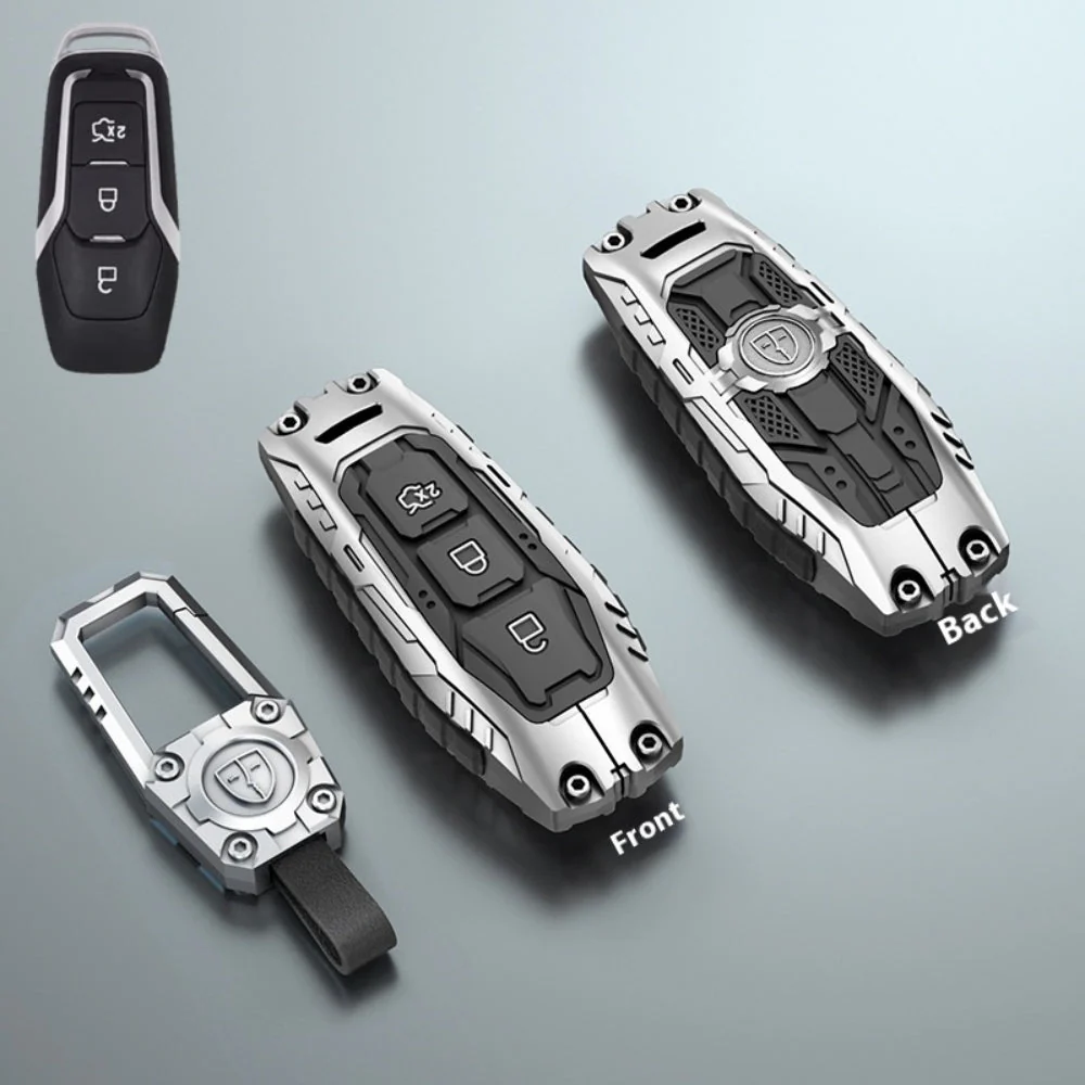 Ford Heavy-Duty Mecha Car Key Fob Case Cover For Mondeo, Focus, Mustang, Fusion, Raptor F-150, F-250, F-350, F-450, F-550, Edge, Explorer, Maverick - Image 8
