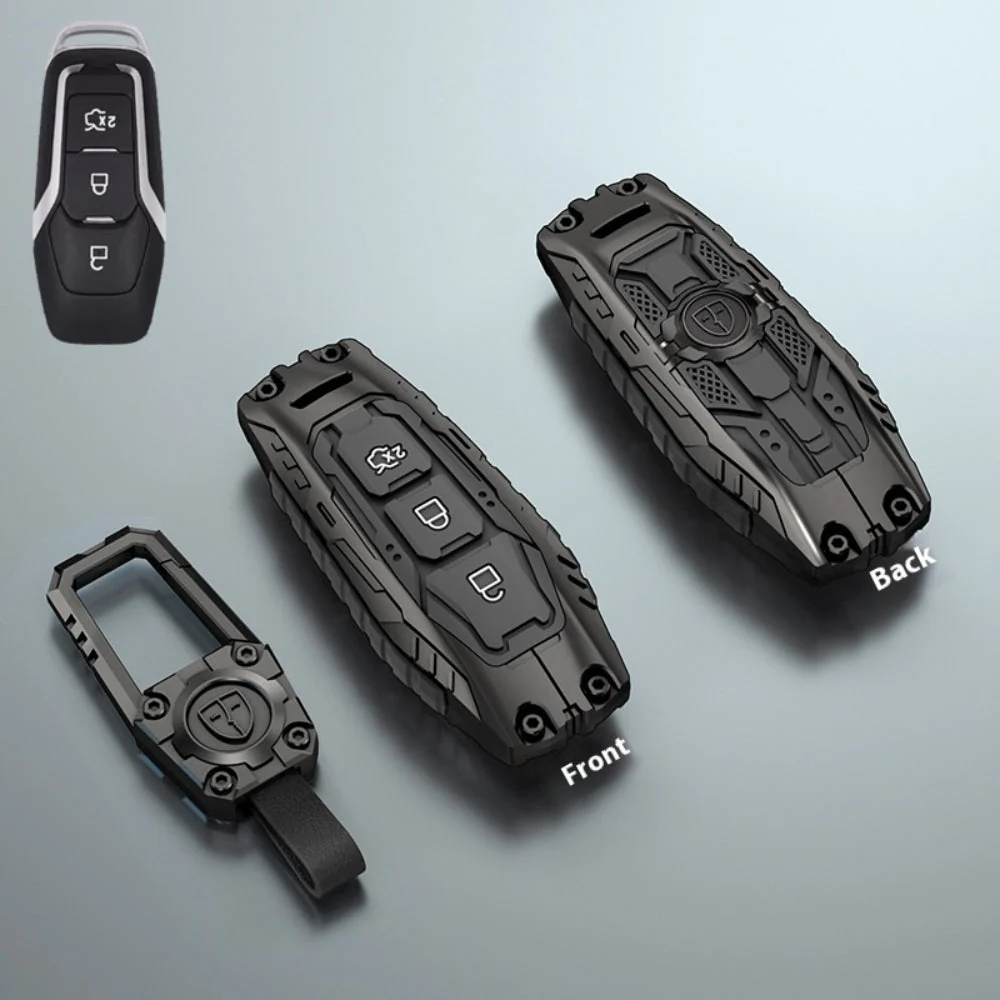 Ford Heavy-Duty Mecha Car Key Fob Case Cover For Mondeo, Focus, Mustang, Fusion, Raptor F-150, F-250, F-350, F-450, F-550, Edge, Explorer, Maverick - Image 9