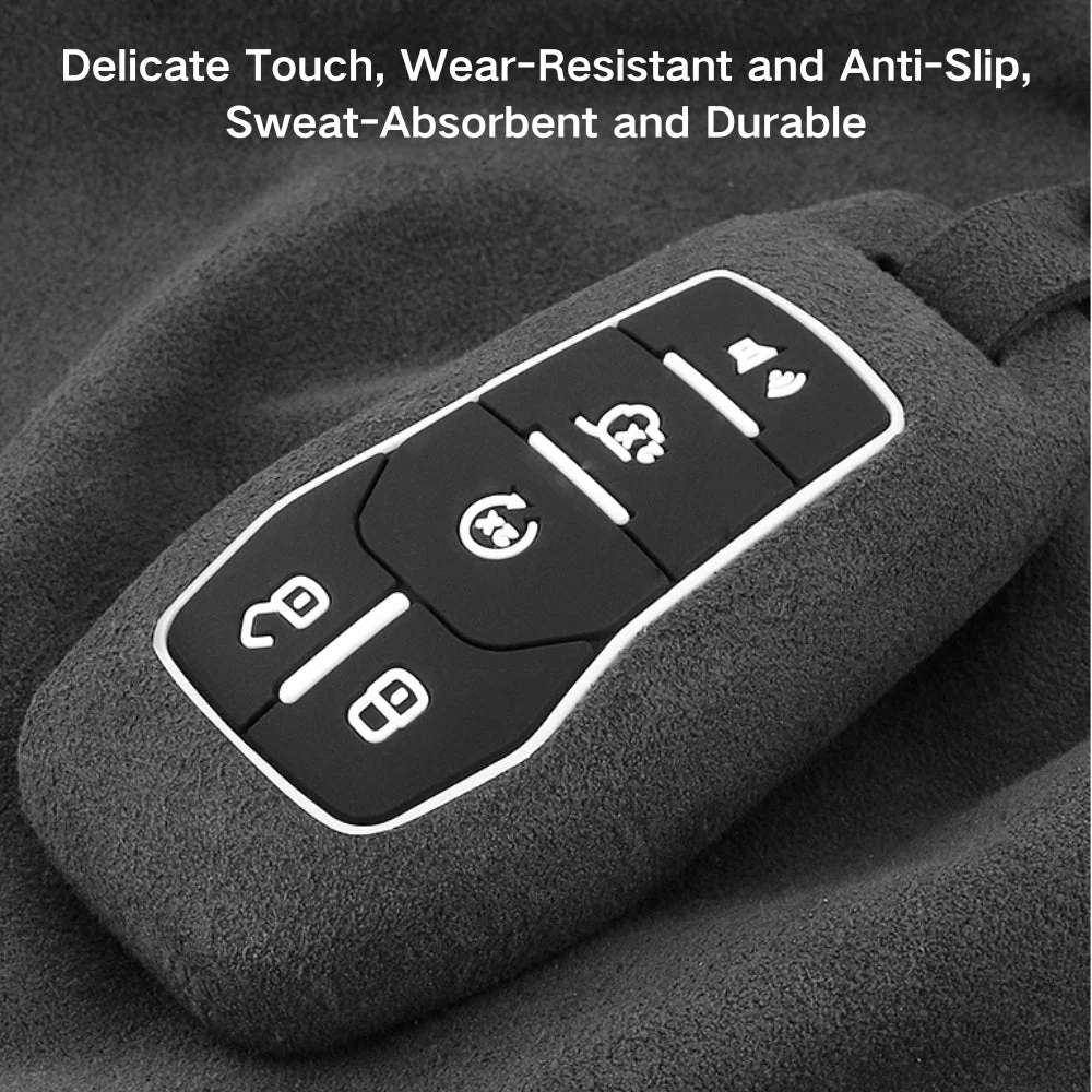 Ford High-Quality Suede Car Key Fob Protective Case Cover For Fusion, Mondeo, Mustang, Explorer, Edge, EcoSport - Image 10