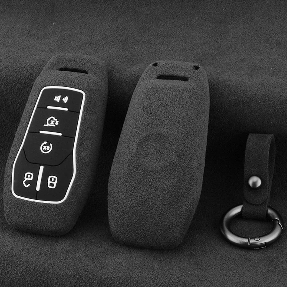 Ford High-Quality Suede Car Key Fob Protective Case Cover For Fusion, Mondeo, Mustang, Explorer, Edge, EcoSport - Image 6
