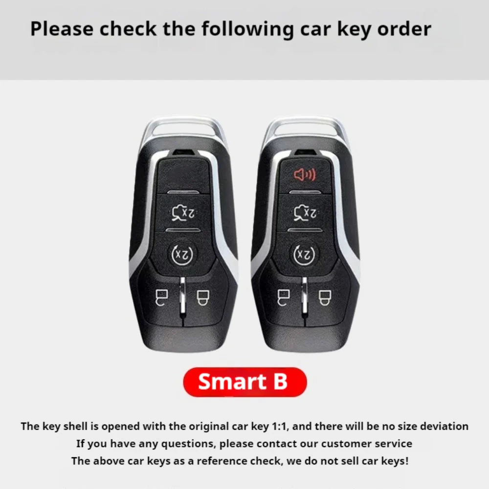 Ford Mustang Zinc Alloy Leather Car Key Fob Case Cover - Image 7