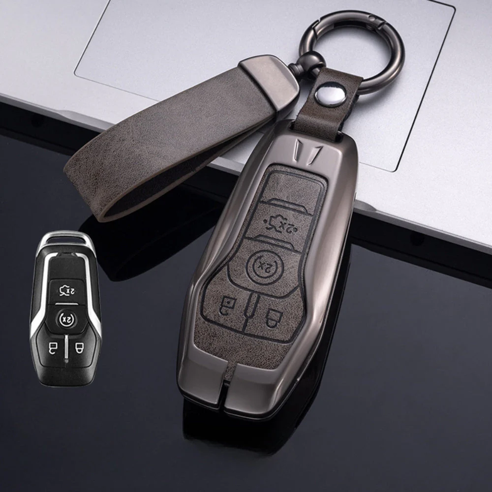 Ford Zinc Alloy Leather Folding Car Key Fob Case Cover For Ranger, Mustang, Everest, Escape, Puma, Transit, Focus, Fiesta, Ranger Raptor, Mondeo - Image 12