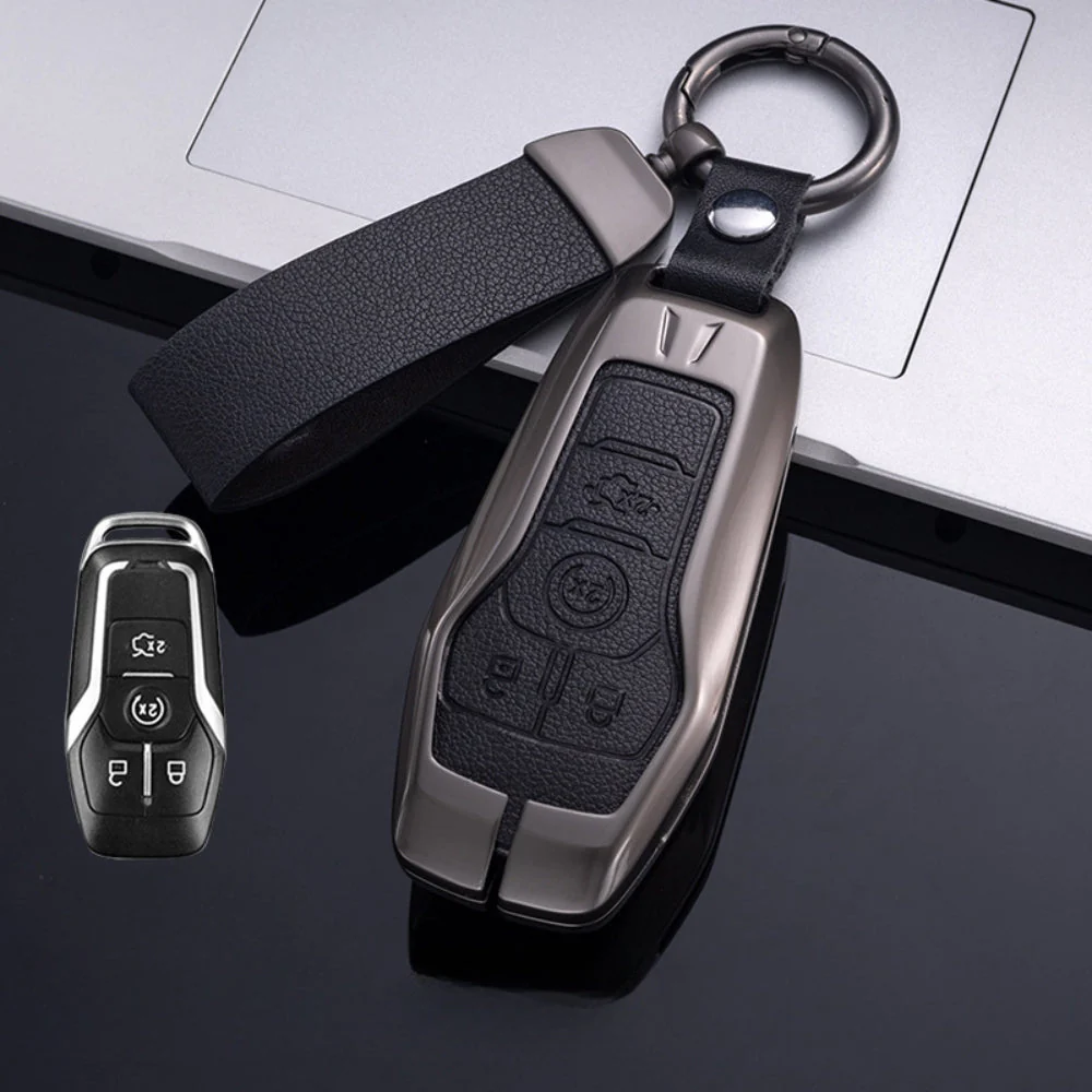 Ford Zinc Alloy Leather Folding Car Key Fob Case Cover For Ranger, Mustang, Everest, Escape, Puma, Transit, Focus, Fiesta, Ranger Raptor, Mondeo - Image 14