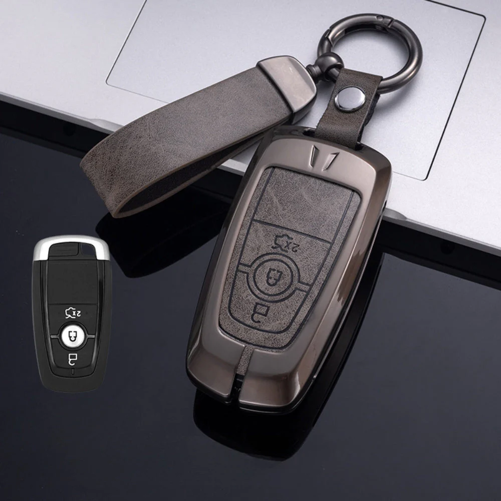 Ford Zinc Alloy Leather Folding Car Key Fob Case Cover For Ranger, Mustang, Everest, Escape, Puma, Transit, Focus, Fiesta, Ranger Raptor, Mondeo - Image 15