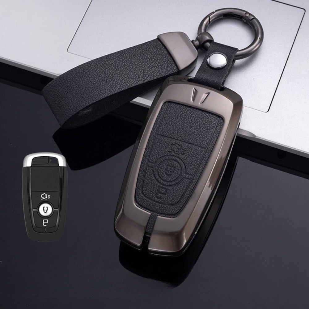 Ford Zinc Alloy Leather Folding Car Key Fob Case Cover For Ranger, Mustang, Everest, Escape, Puma, Transit, Focus, Fiesta, Ranger Raptor, Mondeo - Image 16