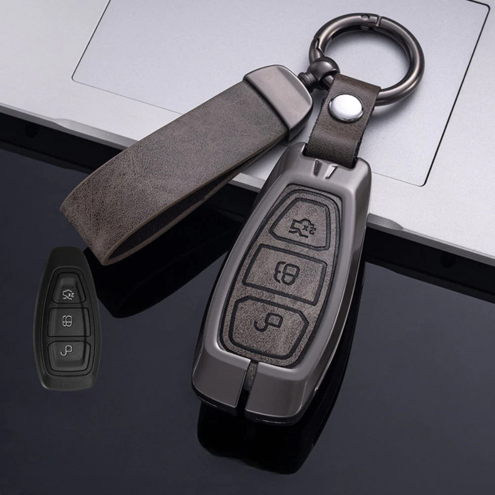Ford Zinc Alloy Leather Folding Car Key Fob Case Cover For Ranger, Mustang, Everest, Escape, Puma, Transit, Focus, Fiesta, Ranger Raptor, Mondeo - Image 20