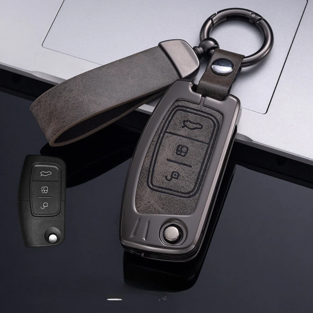 Ford Zinc Alloy Leather Folding Car Key Fob Case Cover For Ranger, Mustang, Everest, Escape, Puma, Transit, Focus, Fiesta, Ranger Raptor, Mondeo - Image 23