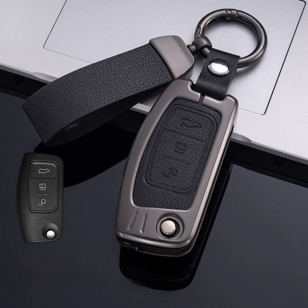 Ford Zinc Alloy Leather Folding Car Key Fob Case Cover For Ranger, Mustang, Everest, Escape, Puma, Transit, Focus, Fiesta, Ranger Raptor, Mondeo - Image 25