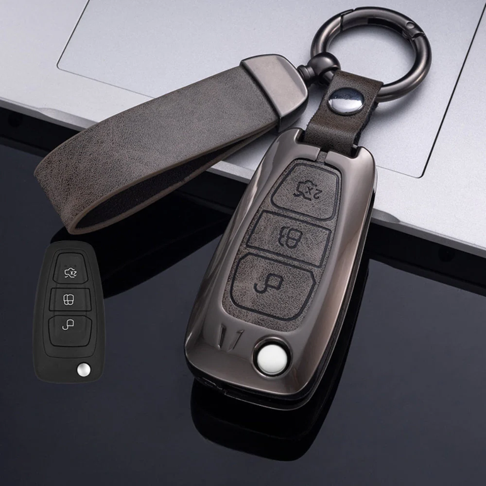 Ford Zinc Alloy Leather Folding Car Key Fob Case Cover For Ranger, Mustang, Everest, Escape, Puma, Transit, Focus, Fiesta, Ranger Raptor, Mondeo - Image 26
