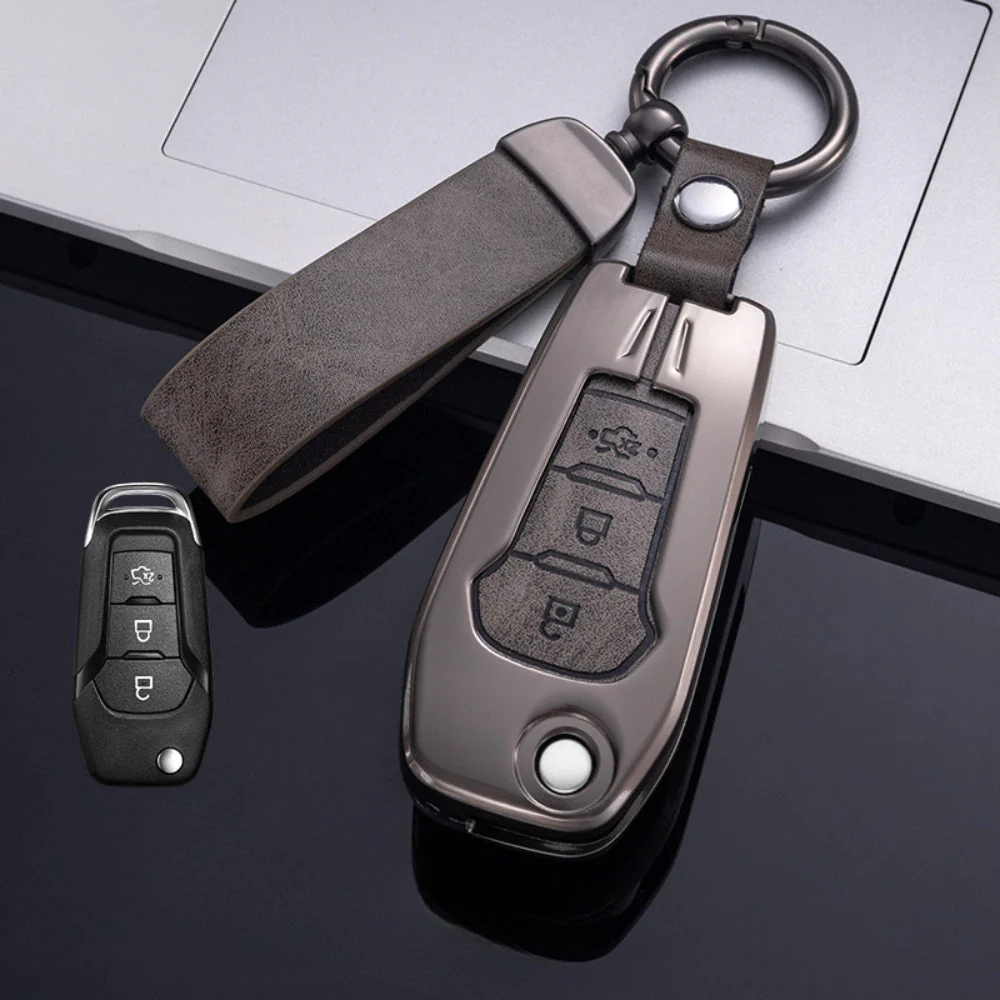 Ford Zinc Alloy Leather Folding Car Key Fob Case Cover For Ranger, Mustang, Everest, Escape, Puma, Transit, Focus, Fiesta, Ranger Raptor, Mondeo - Image 28
