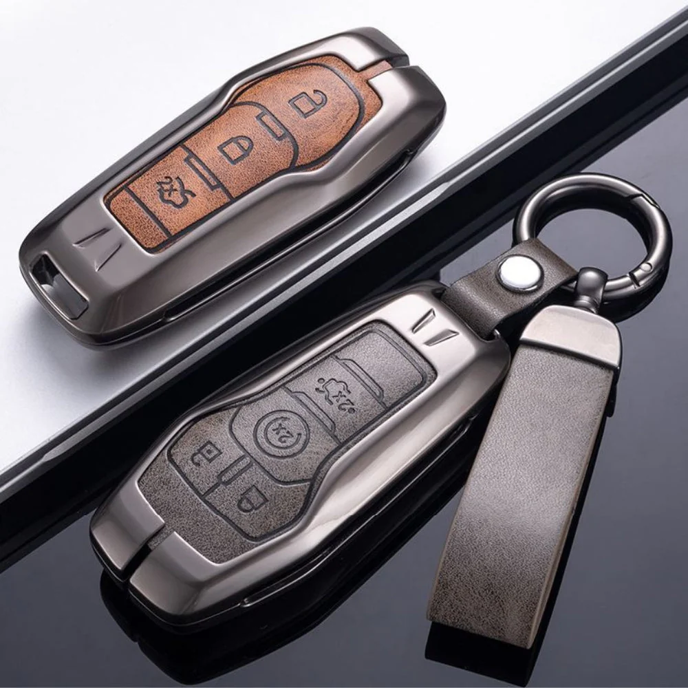 Ford Zinc Alloy Leather Folding Car Key Fob Case Cover For Ranger, Mustang, Everest, Escape, Puma, Transit, Focus, Fiesta, Ranger Raptor, Mondeo - Image 7