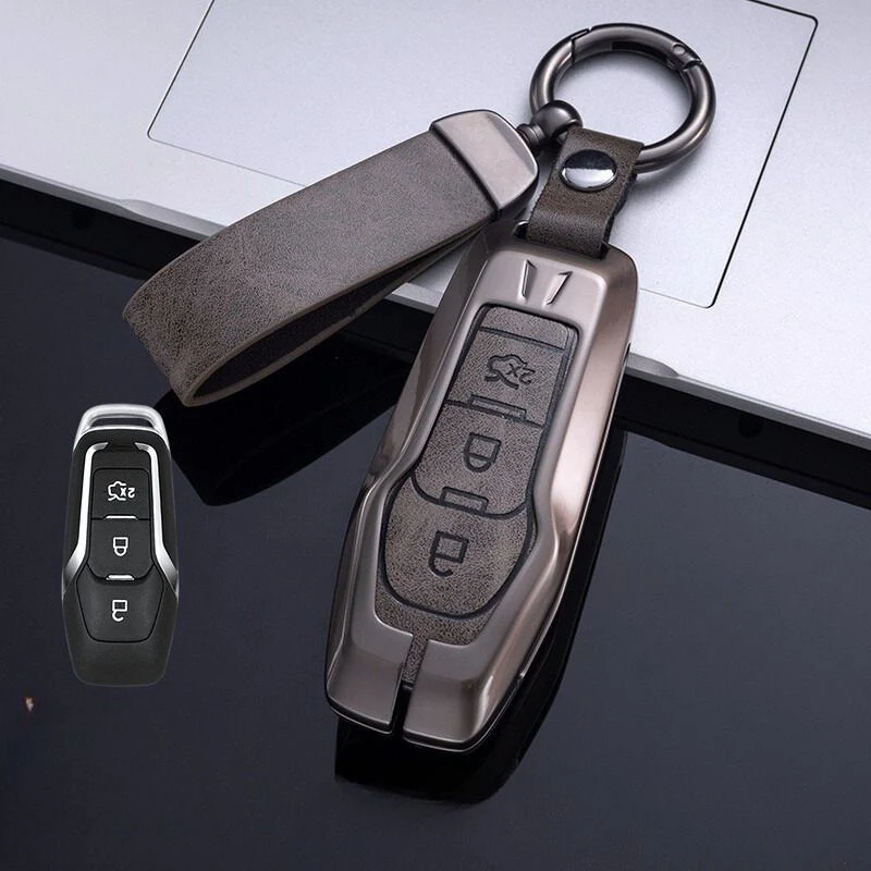 Ford Zinc Alloy Leather Folding Car Key Fob Case Cover For Ranger, Mustang, Everest, Escape, Puma, Transit, Focus, Fiesta, Ranger Raptor, Mondeo - Image 9
