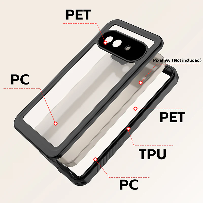 [FS Series] Google Pixel 9a - Redpepper Full Covered Waterproof Heavy Duty Tough Armor Case - Image 9