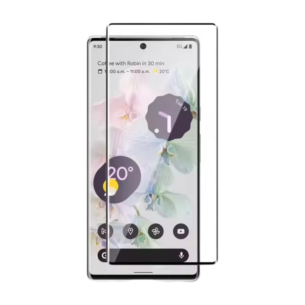 [Full Glue][HD] Google Pixel 6 Pro - Full Covered Curved 9H Tempered Glass Screen Protective Protector