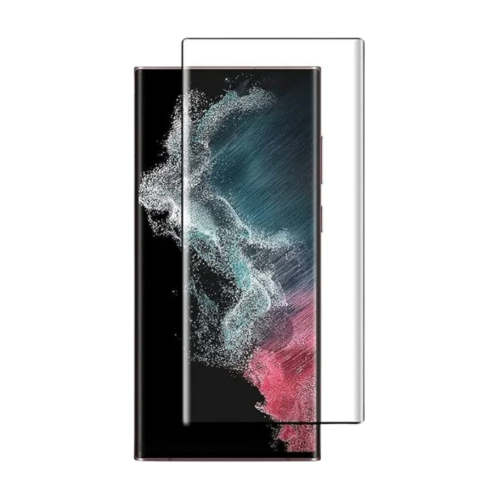 [Full Glue][HD] Samsung Galaxy S22 Ultra 5G (S908) - Full Covered Curved 9H Tempered Glass Screen Protective Protector