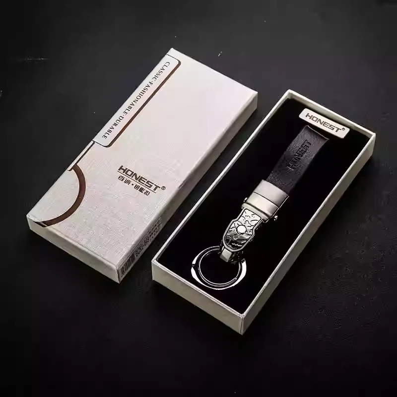 Genuine Leather Car Keychain – Premium Key Ring Chain for Men - Image 7