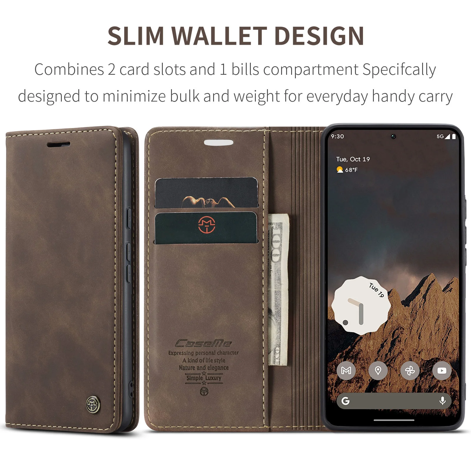 Google Pixel 10a Retro PU Leather Full Protection Flip Cover Case - Image 2