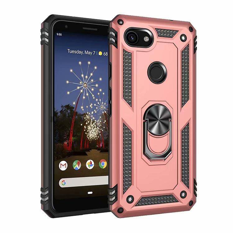 Google Pixel 5A 5G (G1F8F) Armor Shield Heavy Duty Magnet Ring Holder Drop Proof Case - Image 4