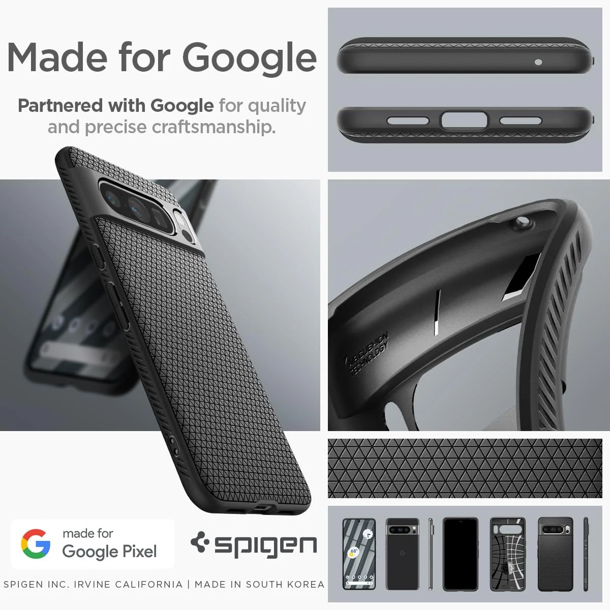 Google Pixel 8 & Pro - Spigen Soft TPU Liquid Silicone Air Armor Essentials Series Case - Image 4