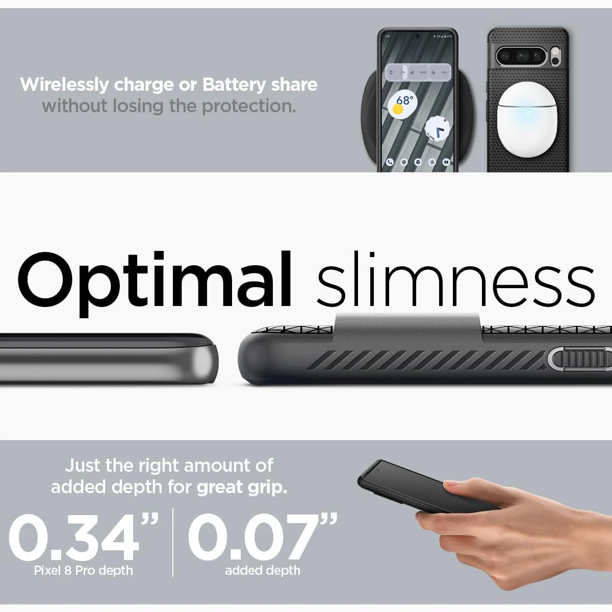 Google Pixel 8 & Pro - Spigen Soft TPU Liquid Silicone Air Armor Essentials Series Case - Image 5