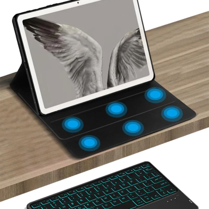 Google Pixel Tablet 2023 11" - PU Leather Magnetic Detachable Wireless Bluetooth Touch Backlit Keyboard Case - Image 4