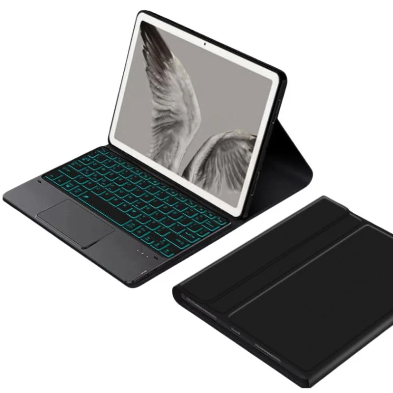Google Pixel Tablet 2023 11" - PU Leather Magnetic Detachable Wireless Bluetooth Touch Backlit Keyboard Case - Image 8