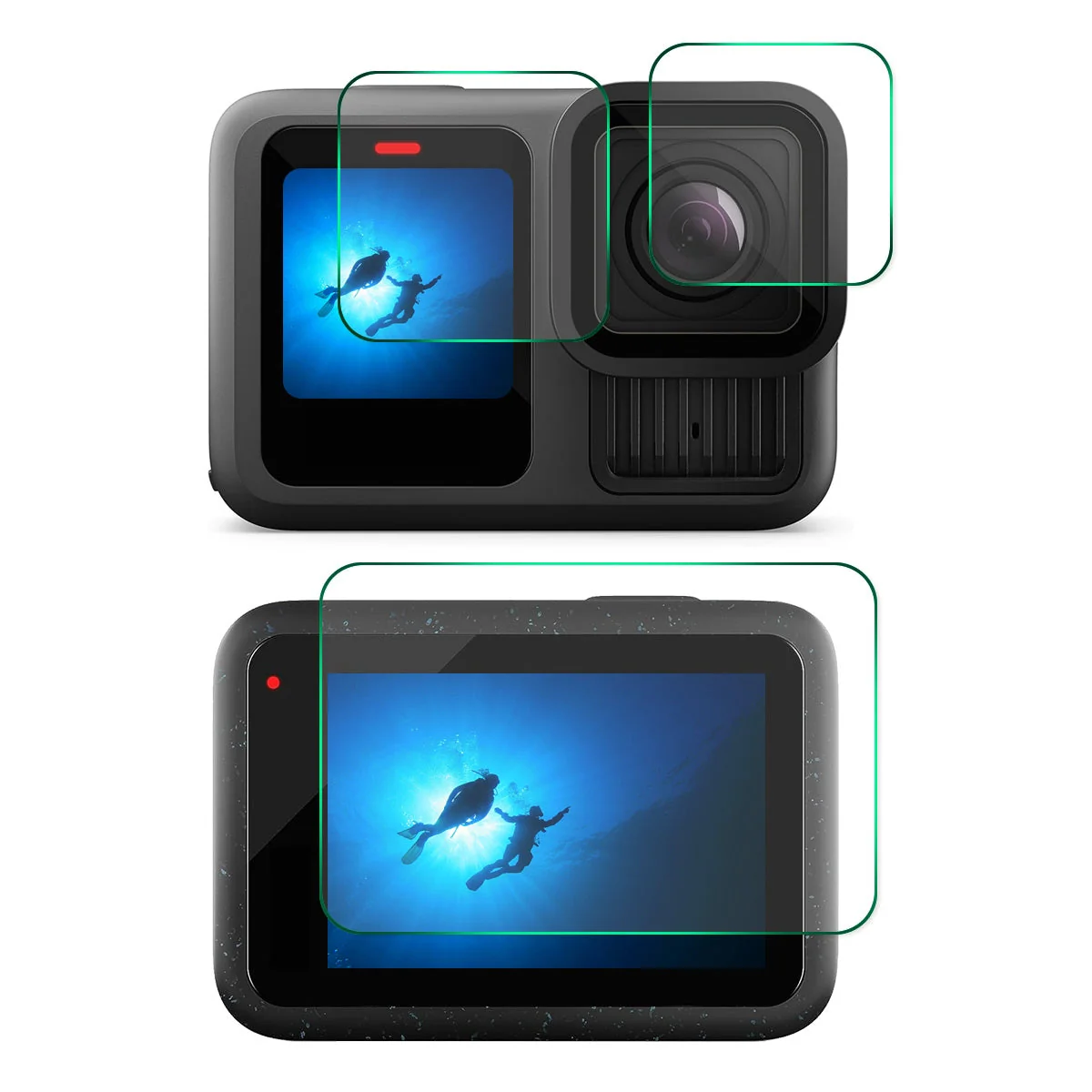 GoPro HERO 13 9H Tempered Glass Screen Protector Front & Back Camera Film
