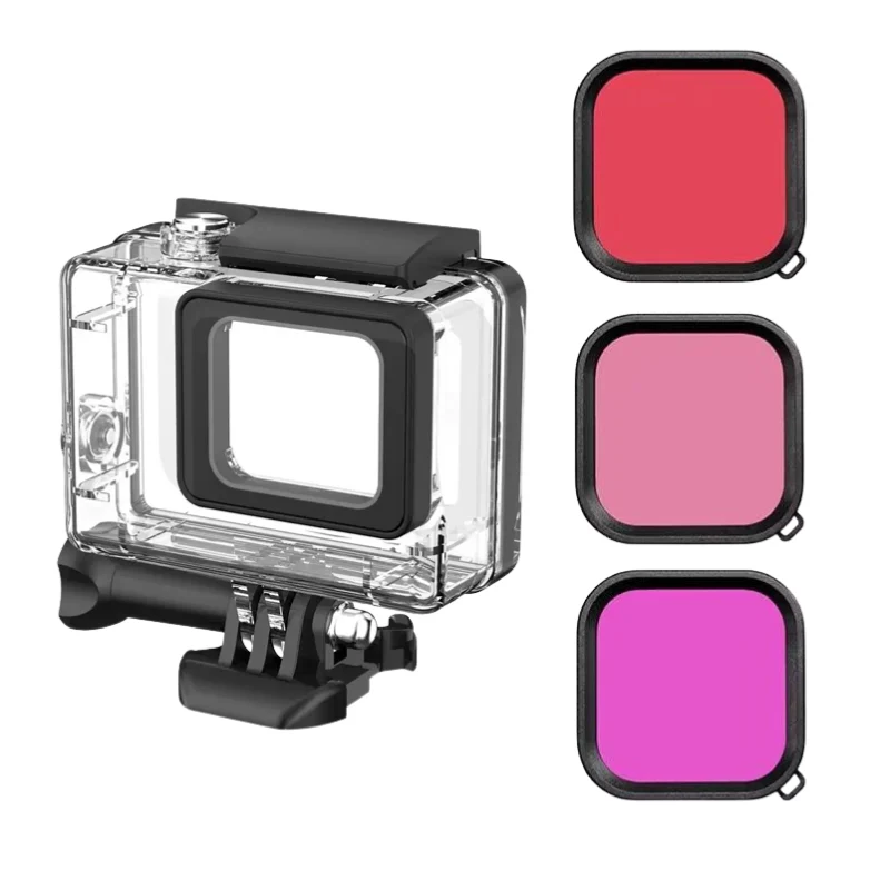 GoPro Hero7/6/5 Premium High-Transmittance PC & Tempered Glass Waterproof Housing — 40 m Dive & Surf Protection with Polarizing Filter - Image 5
