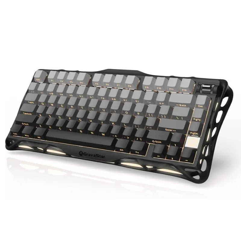 GravaStar K1 75% Wireless Mechanical Gaming Keyboard with RGB Backlit, Aluminum Alloy Exoskeleton Design, Gasket Custom Keyboard Hot-Swap Socket - Image 12