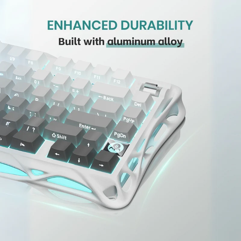GravaStar K1 75% Wireless Mechanical Gaming Keyboard with RGB Backlit, Aluminum Alloy Exoskeleton Design, Gasket Custom Keyboard Hot-Swap Socket - Image 8