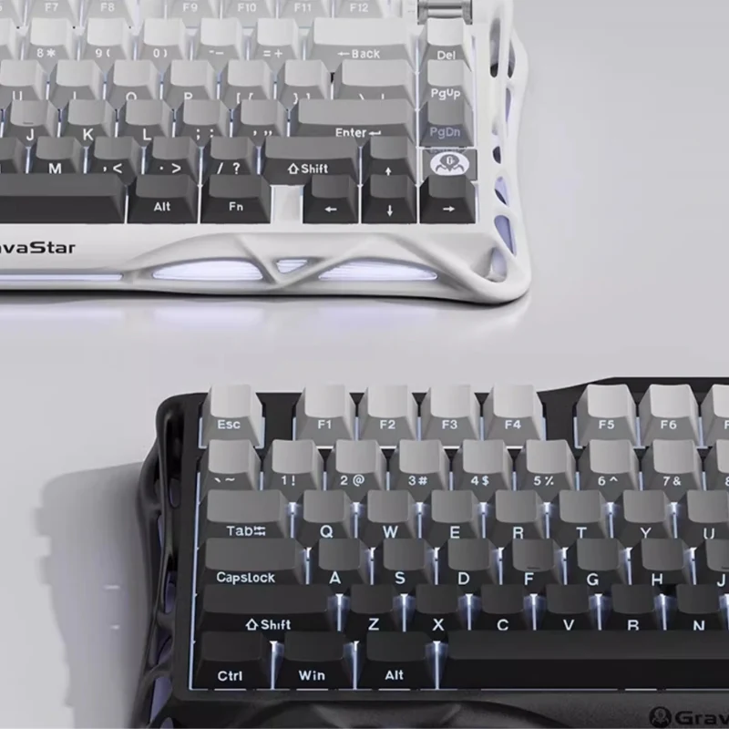 GravaStar K1 75% Wireless Mechanical Gaming Keyboard with RGB Backlit, Aluminum Alloy Exoskeleton Design, Gasket Custom Keyboard Hot-Swap Socket - Image 9