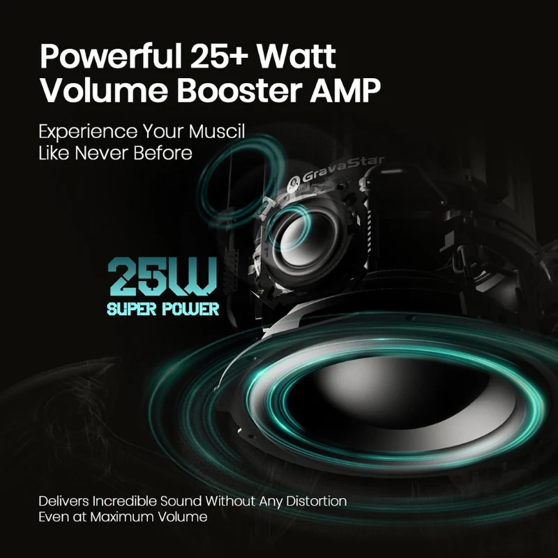 GravaStar Supernova Bluetooth Wireless Speaker with LED Table Lamp Speaker, 9H Playtime, TWS Pairing - Image 4