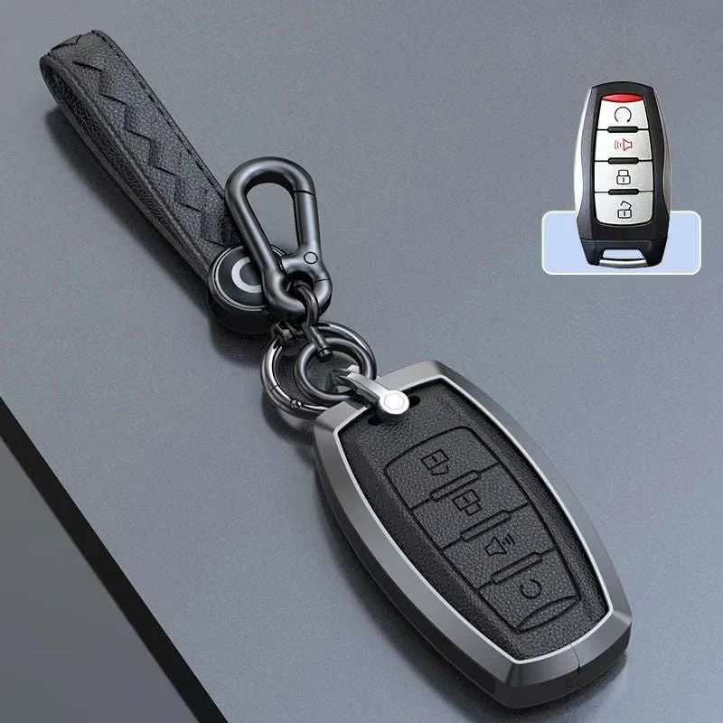 Great Wall Zinc Alloy Leather Car Key Fob Case Cover For GWM Cannon (Pao) Passenger, Commercial - Image 14