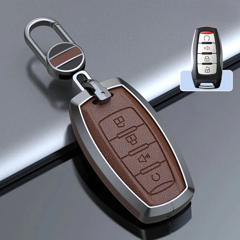 Great Wall Zinc Alloy Leather Car Key Fob Case Cover For GWM Cannon (Pao) Passenger, Commercial - Image 15
