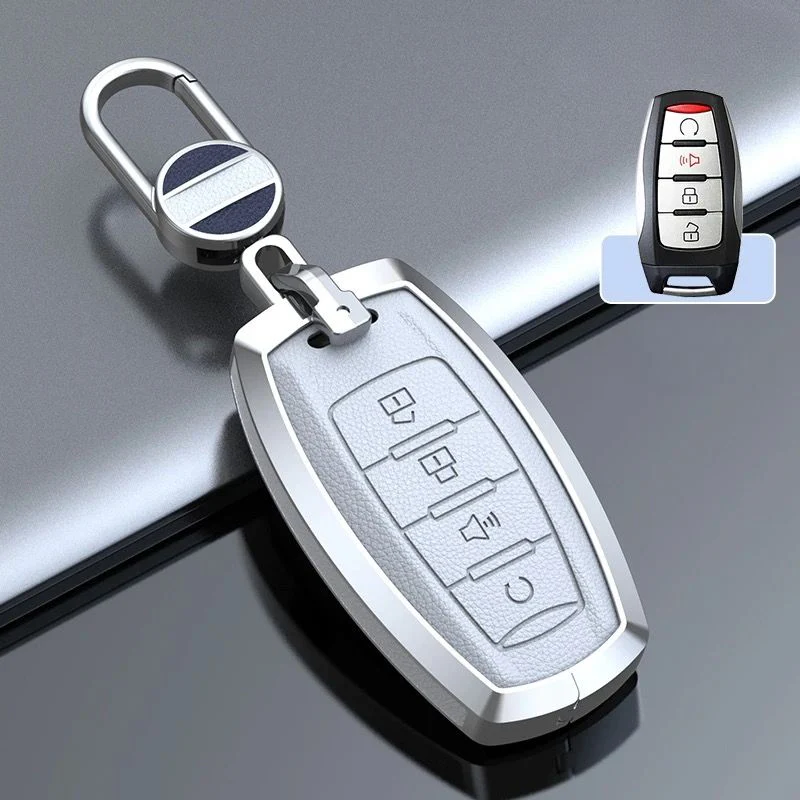 Great Wall Zinc Alloy Leather Car Key Fob Case Cover For GWM Cannon (Pao) Passenger, Commercial - Image 17