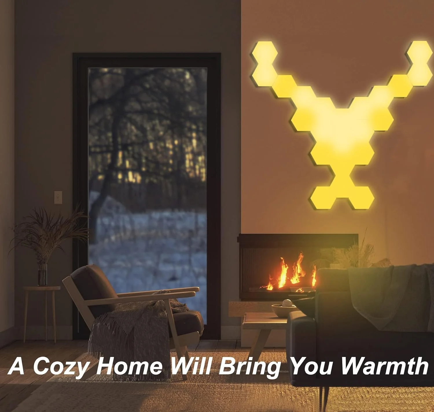 Hexagon RGB LED Smart Light Panels Punch-Free With App Control Gaming Lights Music Sync Hexagon Wall LED Lights DIY Geometry Ambience Lighting for Gaming Room Bedroom Streaming, 6 Panels - Image 8