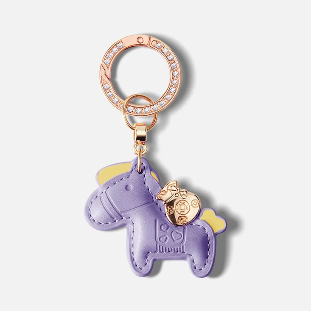 Hinne Personalized Creative Leather Keychain Rhinestone Charm & Pendant - Image 6
