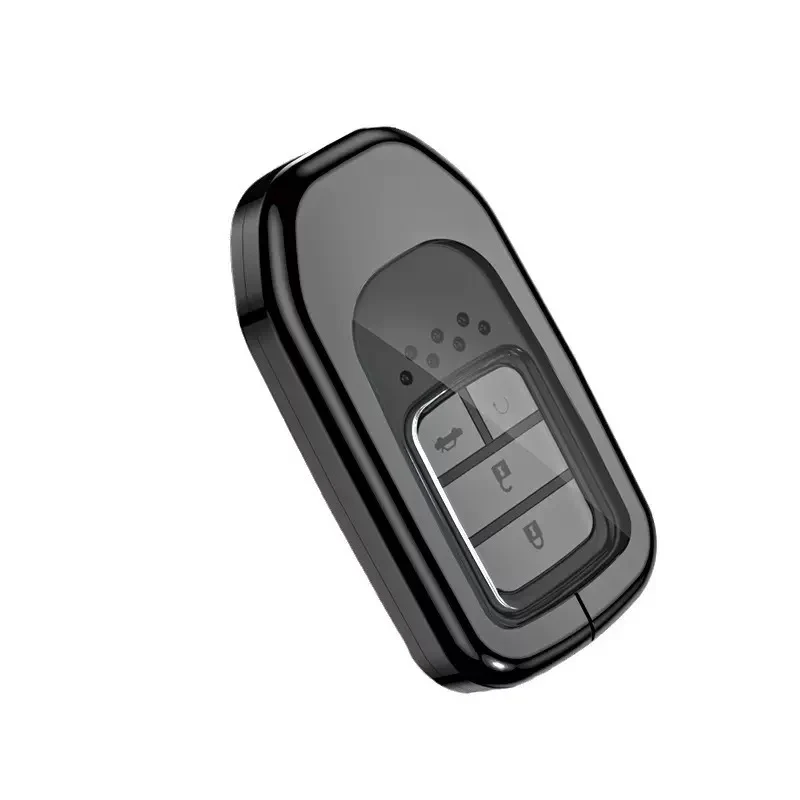 Honda Alloy + Dual TPU Film Protection Car Key Fob Case Cover For Civic, CR-V, Accord, HR-V, Fit, Insight, Odyssey