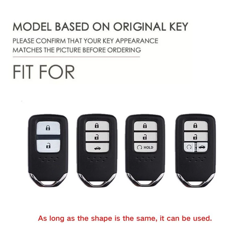 Honda Alloy + Dual TPU Film Protection Car Key Fob Case Cover For Civic, CR-V, Accord, HR-V, Fit, Insight, Odyssey - Image 7