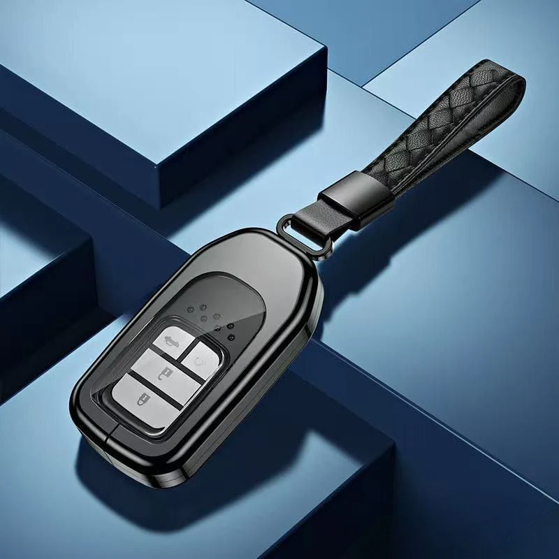 Honda Alloy + Dual TPU Film Protection Car Key Fob Case Cover For Civic, CR-V, Accord, HR-V, Fit, Insight, Odyssey - Image 9