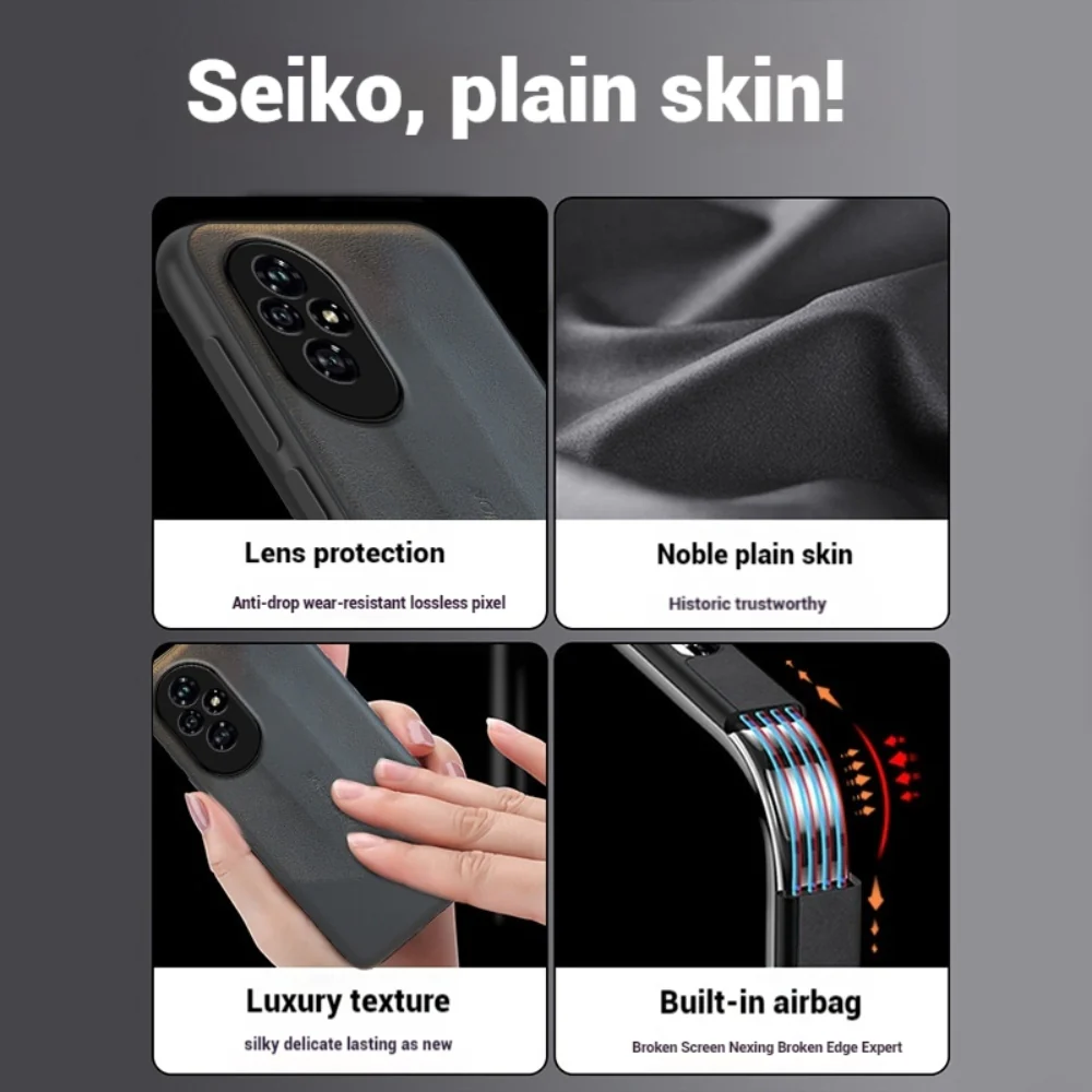 Honor 200/Pro - Matte Leather Full Cover Shockproof Protective Case - Image 10