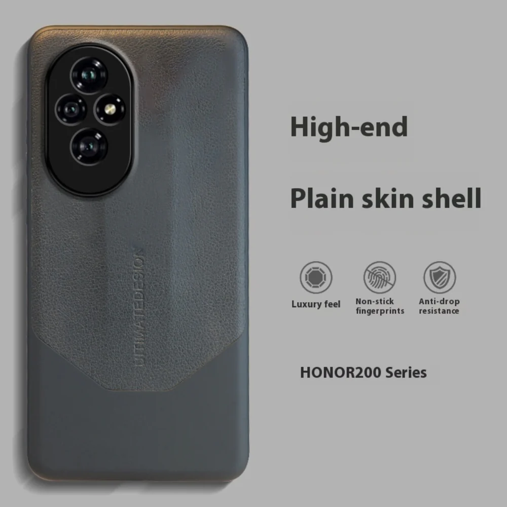 Honor 200/Pro - Matte Leather Full Cover Shockproof Protective Case - Image 2